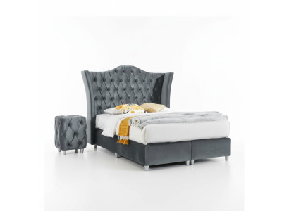 Ensemble de chambre de luxe Designer Suite Lit 2x Table de chevet en bois Complet nouveau