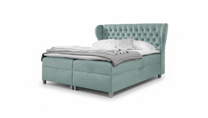 Chambre Lit moderne Chesterfield Meubles Lit rembourré Bois Design Ameublement