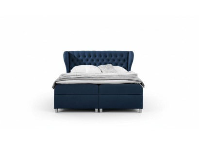 Lit sommier tapissier de luxe Chambre à coucher Lit Moderne 160x200cm Bois