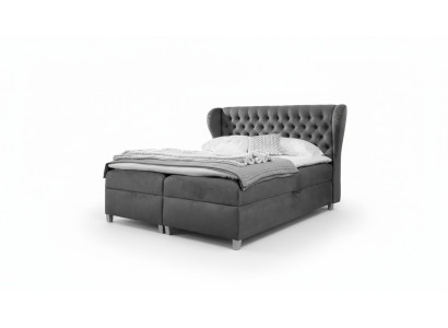 Lit Boxspring de luxe Design Chambre Lit rembourré Mobilier moderne Chesterfield