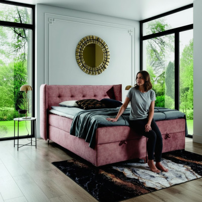 Meubles de chambre Lit Box Spring 160x200cm Design moderne Ameublement