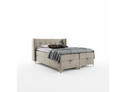 Ameublement Chambre Lit rembourré Lit sommier à ressorts de luxe double mobilier design