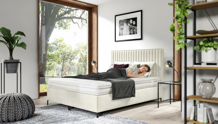 Designer-Liegebett Lit double Chambre de luxe Lit rembourré 160x200cm Style moderne