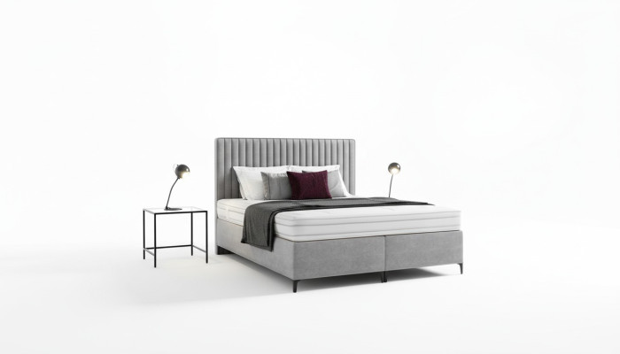 Lit rembourré Chambre Lit Luxe nouveau Design Moderne Ameublement en bois Textile