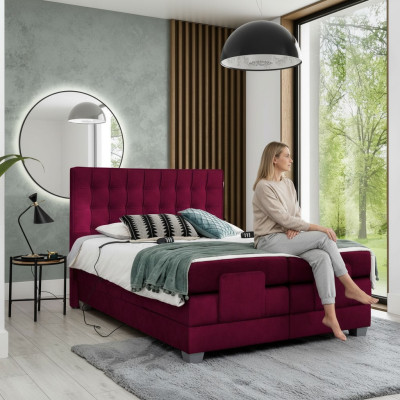 Lit double Ameublement Lit de luxe Design moderne en bois Mobilier textile neuf