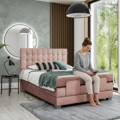 Lit 160x200cm Ameublement Chambre Lit rembourré Textile Mobilier Moderne neuf