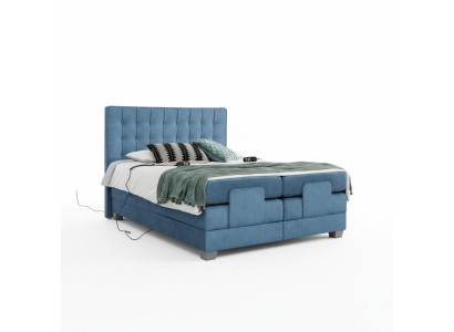 Lit bleu Chambre à coucher Lit double Mobilier Lit rembourré Mobilier moderne