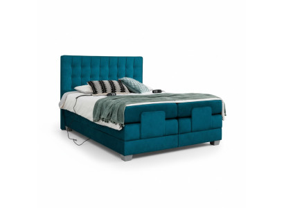 Chambre Lit Lit Rembourré Moderne Bleu Lit Double Design Textile Luxe