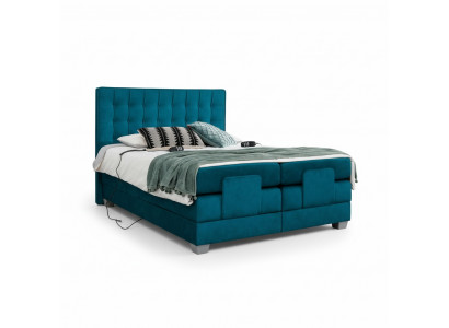Chambre Lit Lit Rembourré Moderne Bleu Lit Double Design Textile Luxe