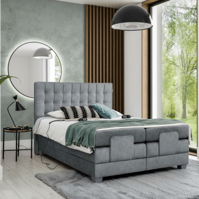Lit double gris moderne 160x200cm Design de chambre Mobilier moderne