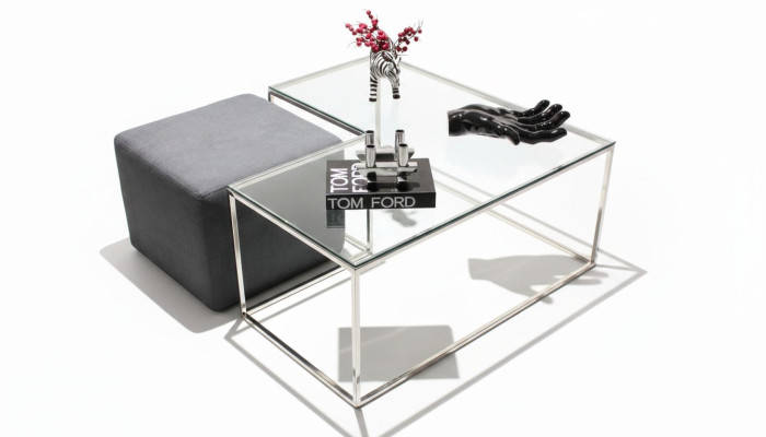 Table basse - Mobilier de salon - Table en verre de luxe - Design moderne et nouveau