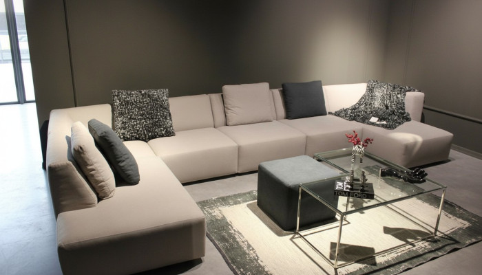 Canapé en forme de U Canapé d'angle moderne avec table basse Canapé rembourré Mobilier de salon