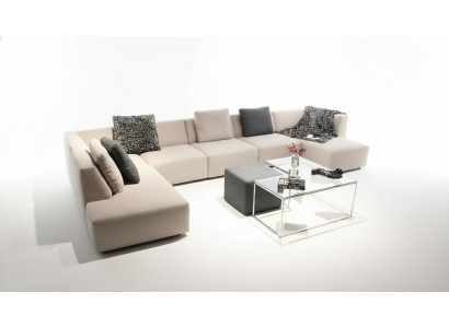 Canapé en forme de U Canapé d'angle moderne avec table basse Canapé rembourré Mobilier de salon