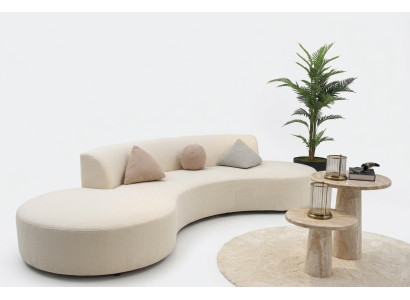 Ensemble de salon design Canapé quatre places avec 2 tables basses Mobilier de luxe