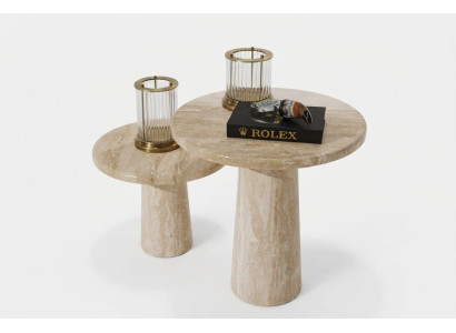2x Tables basses Salon Set Meubles en bois Design Mobilier Moderne