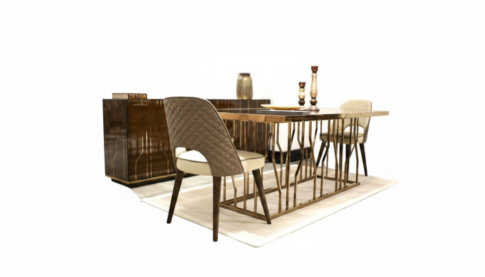 Chaise design tissu rembourré mobilier de luxe salle à manger mobilier moderne