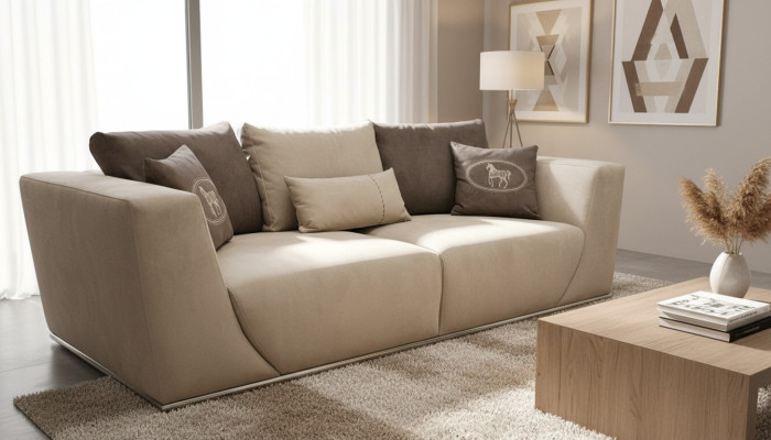 Sofa de salon Trois places Canape moderne Canape Tissu Ameublement Textile Meubles
