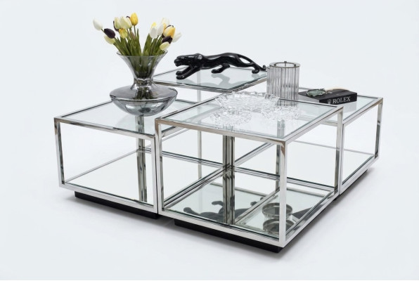 Table basse en verre moderne Mobilier de salon Nouveau design et ameublement