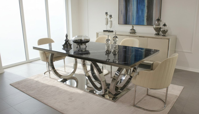 Ensemble de meubles modernes Luxueux mobilier Table à manger nouvelle 4 chaises Design Buffet
