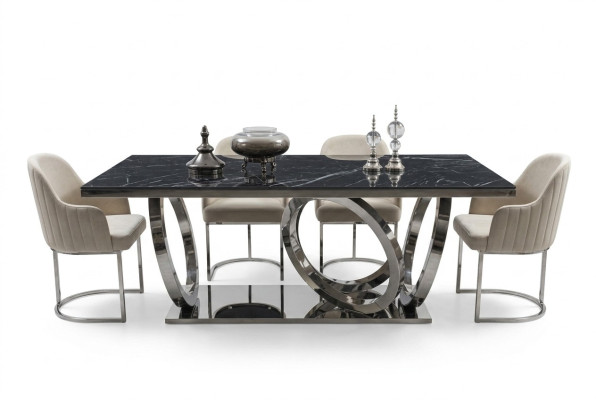 Ensemble de meubles modernes Luxueux mobilier Table à manger nouvelle 4 chaises Design Buffet