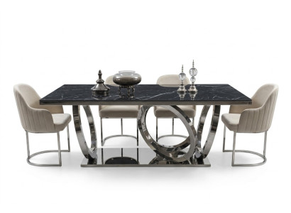 Ensemble de meubles modernes Luxueux mobilier Table à manger nouvelle 4 chaises Design Buffet