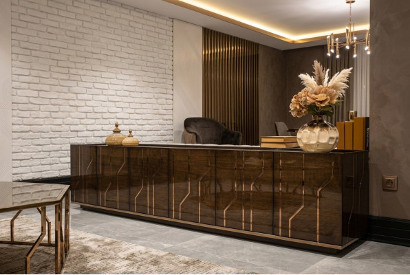 Mobilier de salon Buffet de luxe design moderne Commode en bois Ameublement