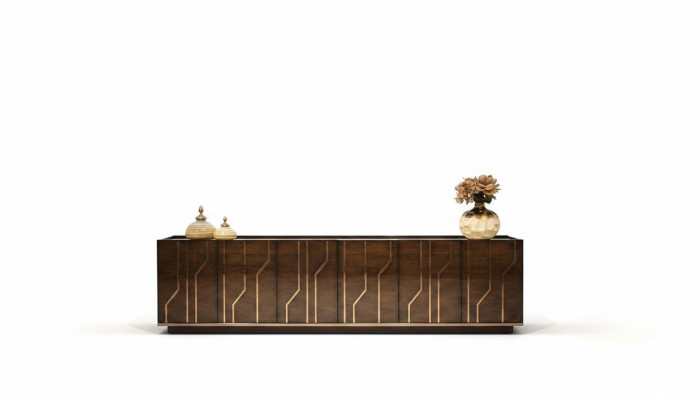 Mobilier de salon Buffet de luxe design moderne Commode en bois Ameublement