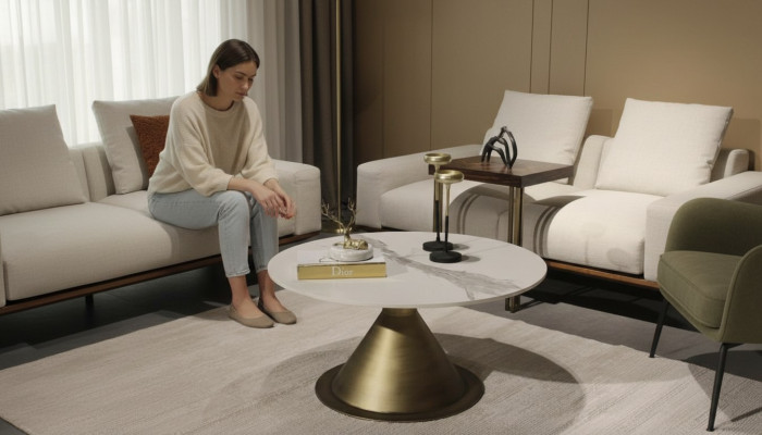 Table basse de luxe Design de salon Mobilier de table moderne Ameublement
