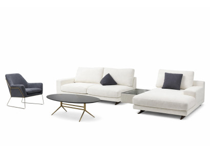 Conception Salon Ensemble complet de canapés en textile 3 pièces Table basse moderne