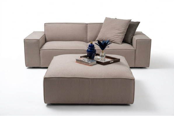 Salon Meubles Luxe Complet 2 pièces Design Canapé Trois-places Ameublement Tabouret