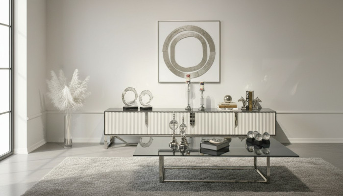 Meuble TV de salon de luxe design moderne mobilier télé armoire TV