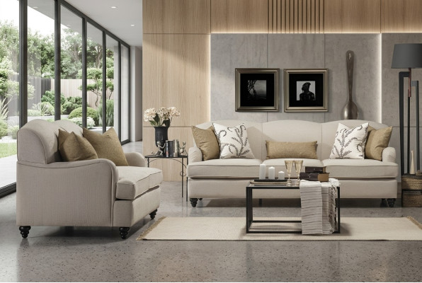 Salle de séjour Ensemble de canapé Deux places avec Canapé trois places Luxueux Conception Mobilier Sofa