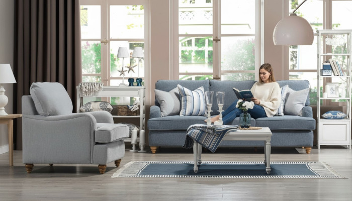 Ensemble de canapé 2 pièces Mobilier de salon Canapé trois places Fauteuil de luxe neuf