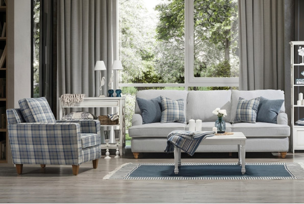 Ensemble de salon de luxe Mobilier moderne Canapé Trois places Design nouveau Fauteuil
