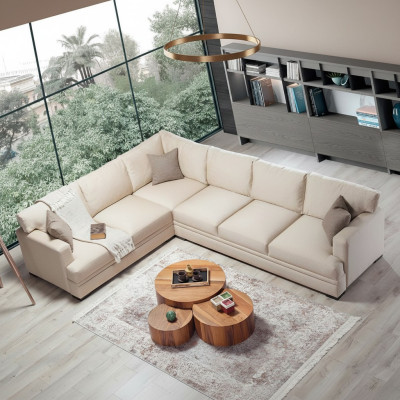 Canapé d'angle Salon Design Mobilier Luxueux Canapé en forme de L Moderne Mobilier