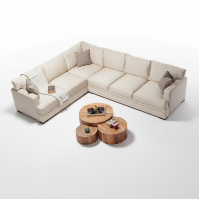 Canapé d'angle Salon Design Mobilier Luxueux Canapé en forme de L Moderne Mobilier