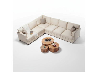 Canapé d'angle Salon Design Mobilier Luxueux Canapé en forme de L Moderne Mobilier