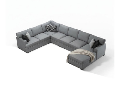 Meubles de design modernes Canapé en forme de U Gris Canapé d'angle Ameublement de salon nouveau