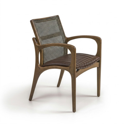 Fauteuil Salle à manger Chaise moderne Mobilier en bois Design Ameublement