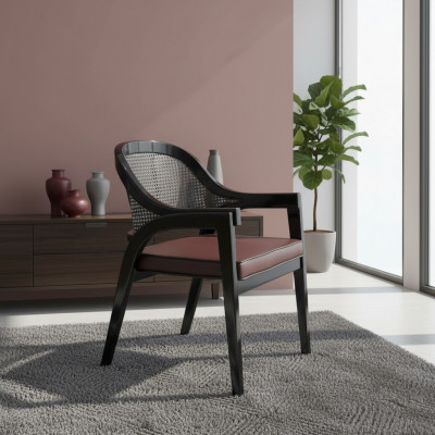 Chaise en bois noire design nouvelle chaise de salle à manger Fauteuil d'ameublement