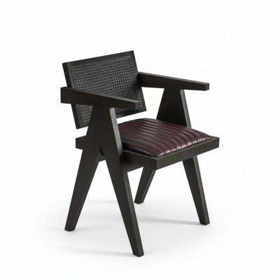 Chaise en bois Design Fauteuil marron Salle à manger Meubles Siège Ameublement neuf