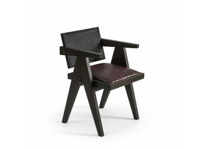 Chaise en bois Design Fauteuil marron Salle à manger Meubles Siège Ameublement neuf