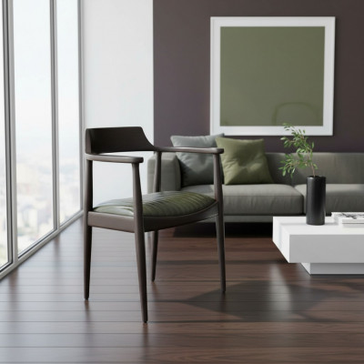 Salle à manger Chaise de design avec accoudoirs nouveau siège en bois noir de meubles