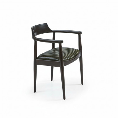 Salle à manger Chaise de design avec accoudoirs nouveau siège en bois noir de meubles