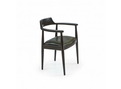 Salle à manger Chaise de design avec accoudoirs nouveau siège en bois noir de meubles