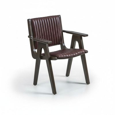 Mobilier Salle à manger Design Chaise avec Accoudoirs Chaise en bois Siège rembourré neuf