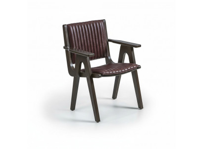 Mobilier Salle à manger Design Chaise avec Accoudoirs Chaise en bois Siège rembourré neuf