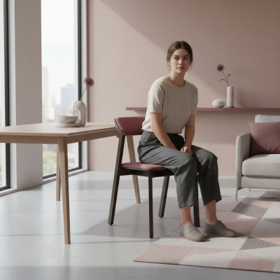 Chaise Braun Moderne Salle à manger Mobilier de luxe Design Sièges Rembourrés Nouveau