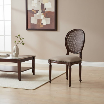 Chaise design Salle à manger Style Classique Siège rembourré Mobilier Chaise en bois