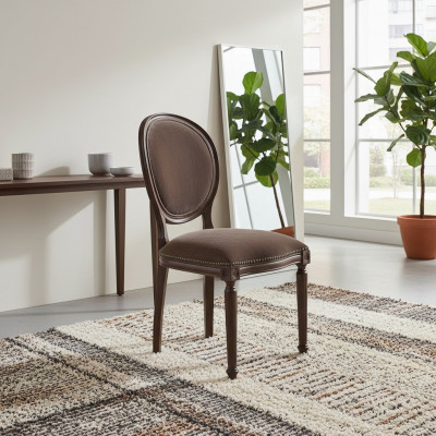 Chaise de salle à manger classique de luxe de designer Chaises de siège Siège rembourré Bois